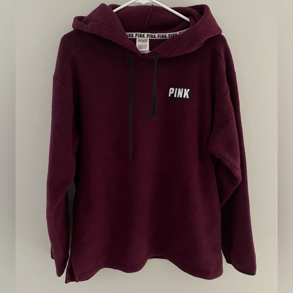 PINK Victoria’s Secret Sherpa Pullover sz LARGE